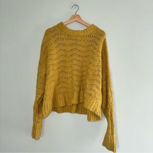 American Eagle Outfitters Mustard Crew Neck Sweater
